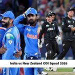India vs New Zealand ODI Squad 2026