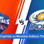 Delhi Capitals vs Mumbai Indians timeline